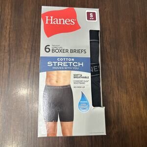 Hanes Tagless Long Leg Boxer Briefs - Men’s Small - 6 Pair - (28-30”)25